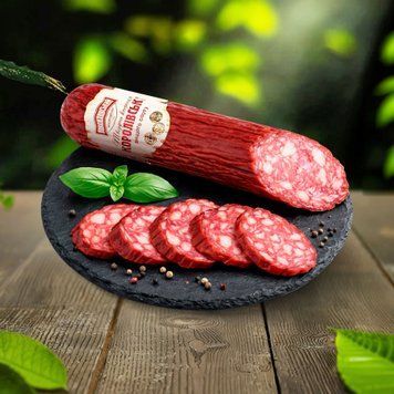 Ковбаса &laquo;Королівська&raquo; напівкопчена вищого ґатунку 320 г Новожанівський МК 8/10752 фото