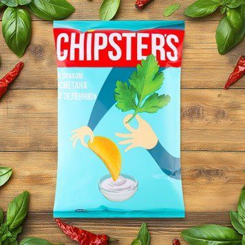 Чіпси картопляні сметана/зелень м/у 130г Chipster's 9/20194 фото