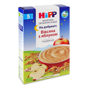 Д-Х каша молочна вівс з ябл Bio добраніч к/у 250г Hipp 6/3095 фото