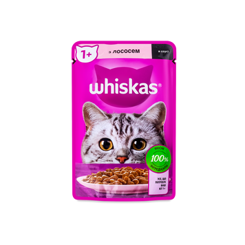 Корм для котів лосось в соусі 100г/85г Whiskas Mars 2/68 фото