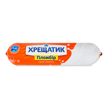 Морозиво пломбір 12% Хрещатик крем-брюле циліндр 500г 2/8345 фото