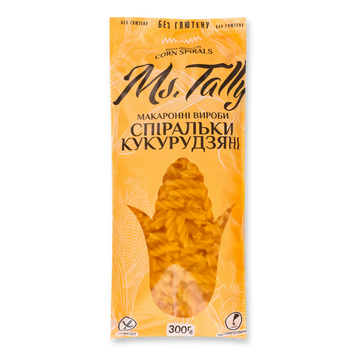 Макарони спіральки кукурудзяні м/у 300г Ms. Tally 9/37759 фото