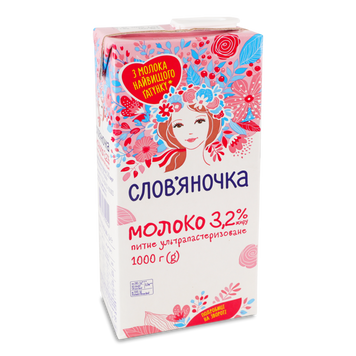 Т-Молоко 3,2% TBA 1000г Слов'яночка 2/1965 фото
