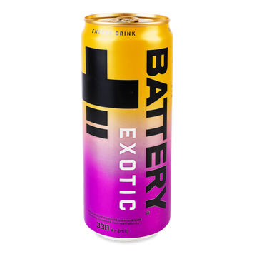 Напій Енергетичний Battery EXOTIC з/б 0,33л 9/28276 фото