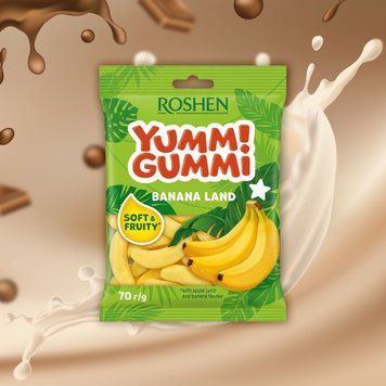 Акція!!! Цук-ки Yummi Gummi Banana Land желейні м/у 70г Рошен 1/16028 фото