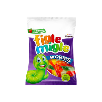 Цукерки жувальні &laquo;Figle Migle Дощові черв&rsquo;ячки&raquo; 80 г 3 Topole 1/20533 фото