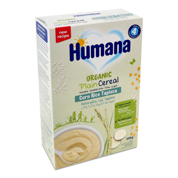 Д-Х Каша без молока кукур/рис/тапіока органічна к/у 200г Humana 6/2471 фото