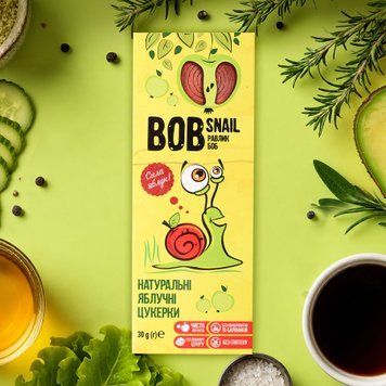 Цукерки Snail Bob яблуко к/у 30г Равлик Боб 1/18314 фото