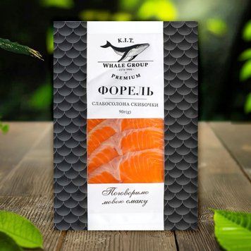Форель слабо-солена нарізка в/у 90г КІТ 3/2290 фото