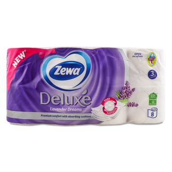 Т/папір 3-шаровий Лаванда 8шт ZEWA Deluxe 05/30699 фото