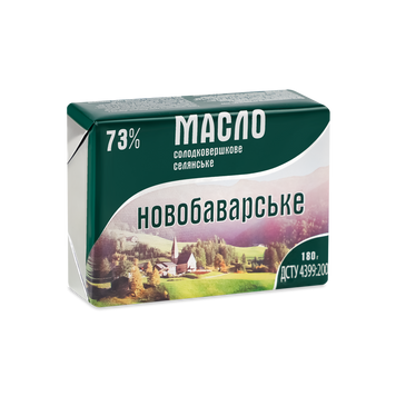 Масло Селянське 73% ф 180г ТМ Новобаварське ХМЗ 2/5766 фото