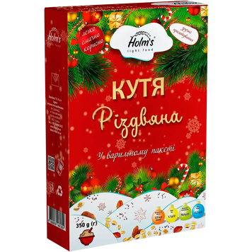 Кутя Різдвяна пшенична н-р родзинки/мак вар/пак к/у 350г Holm's 9/41417 фото