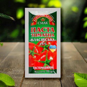 Паста томатна &laquo;Власівська&raquo; 25% &laquo;Королівський смак&raquo;, 70 г 9/37317 фото