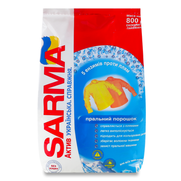 Засіб мийний Гірська свіжість Актив 800г Sarma 07/27308 фото