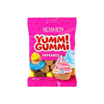 Цук-ки Yummi Gummi CupCakes желейні м/у 70г Рошен 1/19932 фото