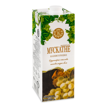 Вино Мускатне Марінталь біле е н/сол т/п 1л Котовськ 4/21661 фото