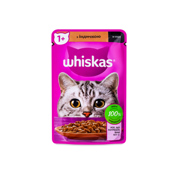 Корм для котів індичка в соусі 100г/85г Whiskas Mars 39/3730 фото