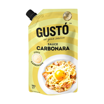 Соус Карбонара 30% д/п 180г Gusto 9/37897 фото