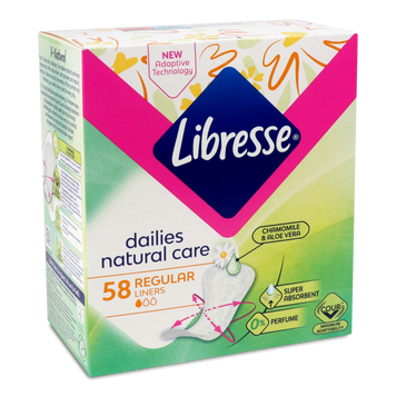 Прокладки щоденні Natural Care Normal Mu 58шт Libresse 06/930 фото