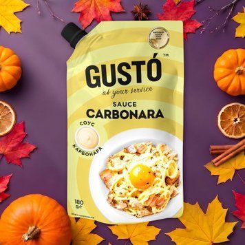 Соус Карбонара 30% д/п 180г Gusto 9/37897 фото