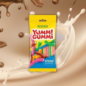 Акція!!! Цук-ки Yummi Gummi Sour Sticks желейні м/у 70г Рошен 1/16029 фото