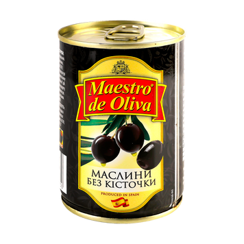 Маслини без кісточки 280 мл Maestro de Oliva 9/12799 фото