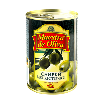 Оливки зелені без кісточки 280 г Maestro de Oliva 9/23855 фото