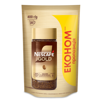 Кава розчинна Gold э/пак 400г Nescafe 7/8503 фото