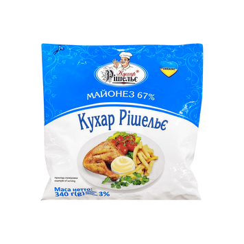 Майонез &laquo;Кухар Рішельє&raquo; 67% 340 г Рішельє 9/37401 фото