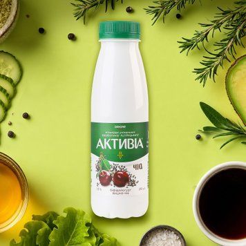 Біфідойогурт Активіа вишня-чіа 290г DANONE 2/6133 фото