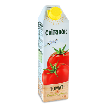 Світанок Томатний з сіллю сік т/п 0,95л 9/38366 фото