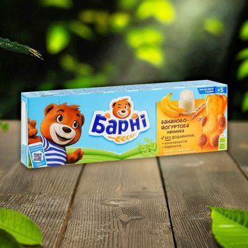 Бісквіт Барні з банановою начинкою 150г Kraft 1/7440 фото