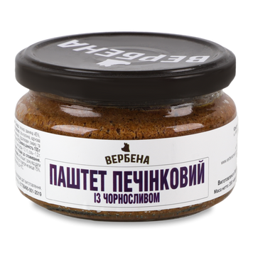Паштет печінковий із чорносливом ск 200г Вербена 9/40414 фото