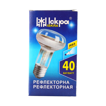 Лампа розжар рефл 40W Е-27 R-63 ДЗК 230 ISKRA 07/15097 фото