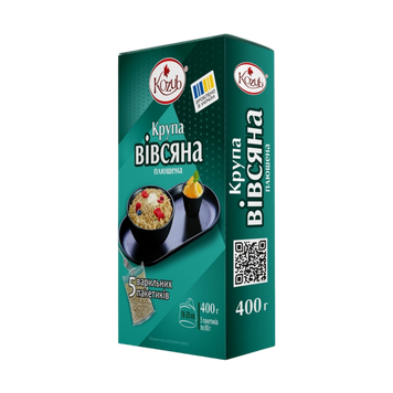 Крупа вівсяна плющена к/у 5*80г Козуб Продукт 9/41591 фото