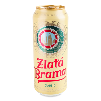 Пиво Zlata Brama світле з/б 0,5л 4/23262 фото