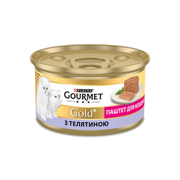Корм д/кошенят паштет з телятиною з/б 85г Gourmet Gold 39/4314 фото