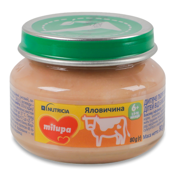 Д-Х Пюре яловичина ск 80г Milupa 6/3177 фото