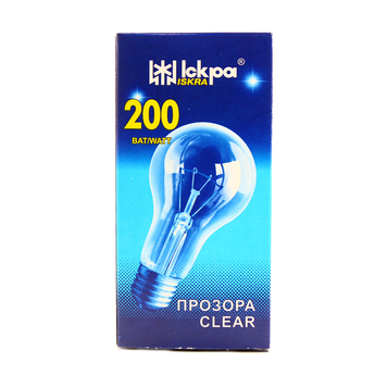 Лампа розжар 200W Е-27 Б-230 ISKRA 07/17895 фото