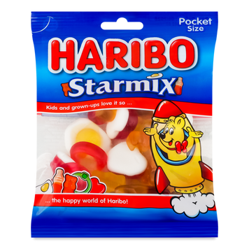 Цукерки жувальні Starmix п/е 80г Haribo 1/15127 фото
