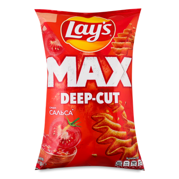 Чіпси картопл рифлені сальса MAX 95г Lay's 9/22978 фото