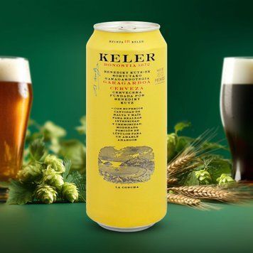Пиво Keler Lager світле з/б 0,5 л алк 6,0/6,5% Іспанія 4/13489 фото
