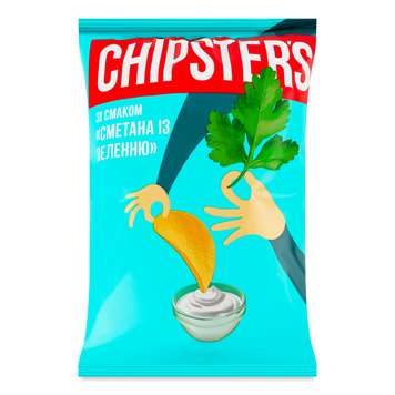 Чіпси картопляні сметана/зелень 60г(70г) Chipster's 9/20208 фото