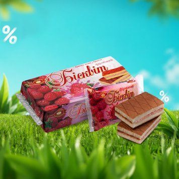 Бісквіт Коктейль малина/вершки 330г ХБФ * 1/5540 фото