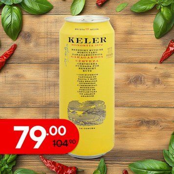 Пиво Keler Lager світле з/б 0,5 л алк 6,0/6,5% Іспанія 4/13489 фото