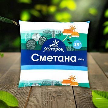 Сметана &laquo;Хуторок&raquo; 15% Зміїв 2/7242 фото