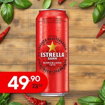 Пиво Estrella Damm Lager світле 0,5 л 4/13490 фото