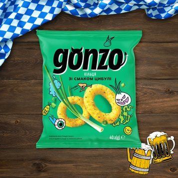 Снеки кукурудз цибуля 40г Gonzo 07/20089 фото