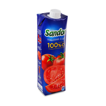 SANDORA Томатний з сіллю 100% сік т/п з/кл 0,95л 6/379 фото