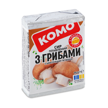 Сир плавлений &laquo;Гриби&raquo; 35%/40% 75 г КОМО 2/3900 фото